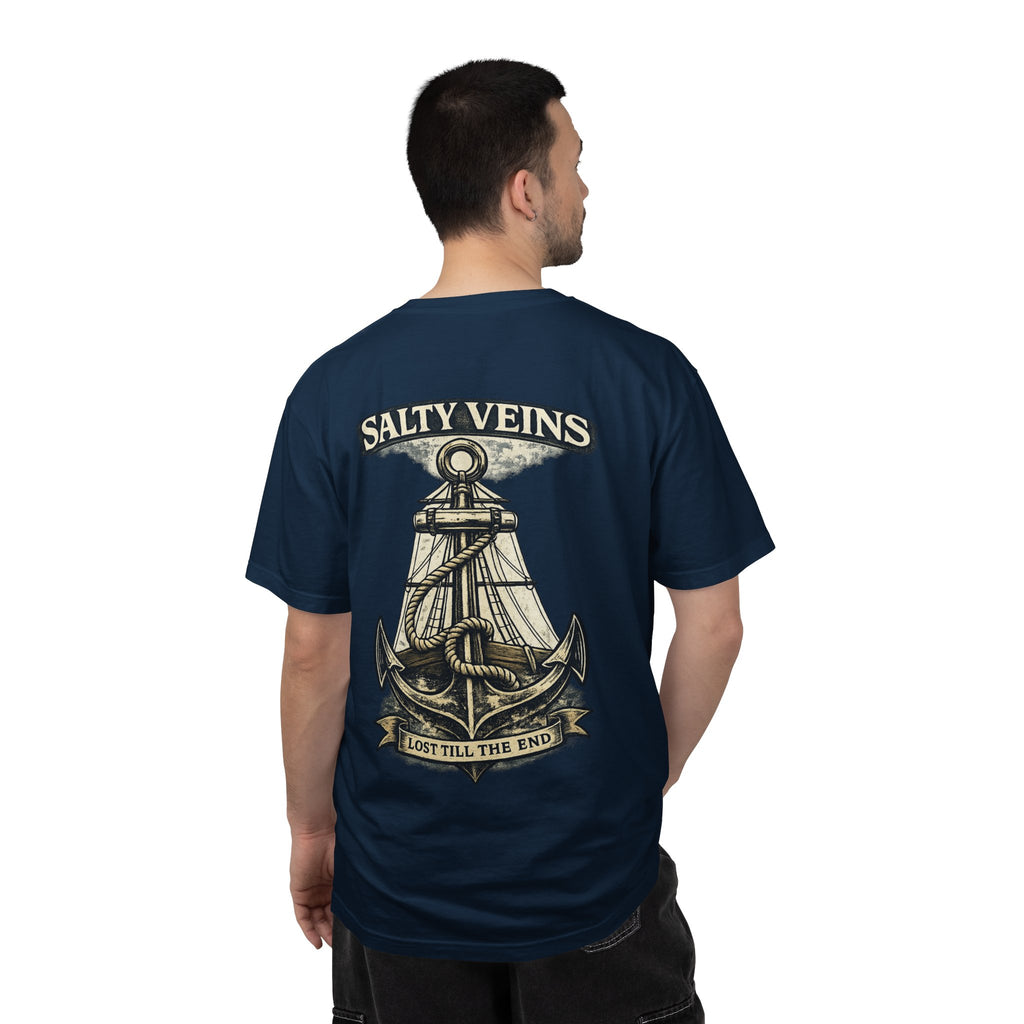 T-shirt graphique Salty Veins Anchor (Lost 'Til The End) — T-shirt col rond vintage nautique