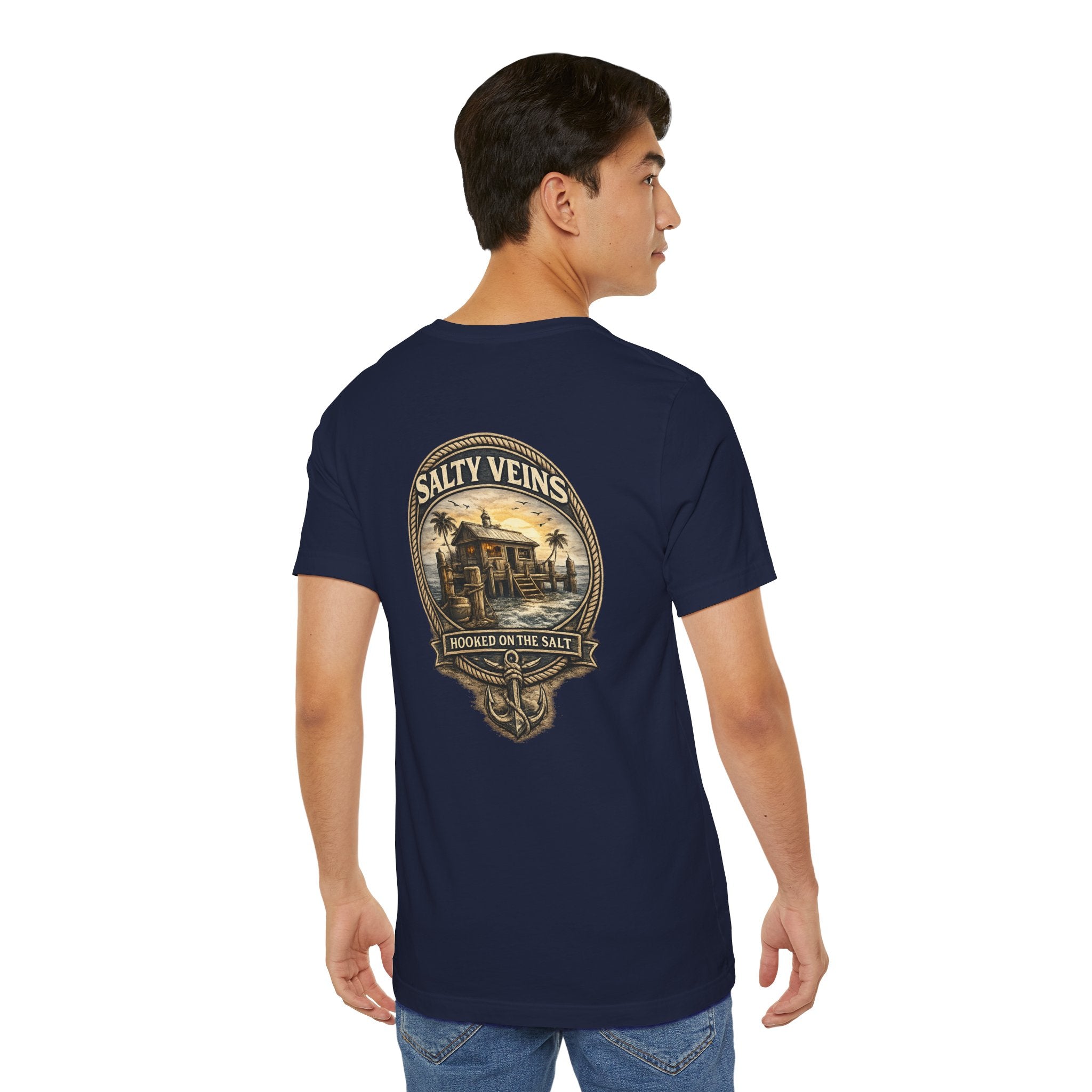 Salty Veins Hooked on the Salt Beach House Tee