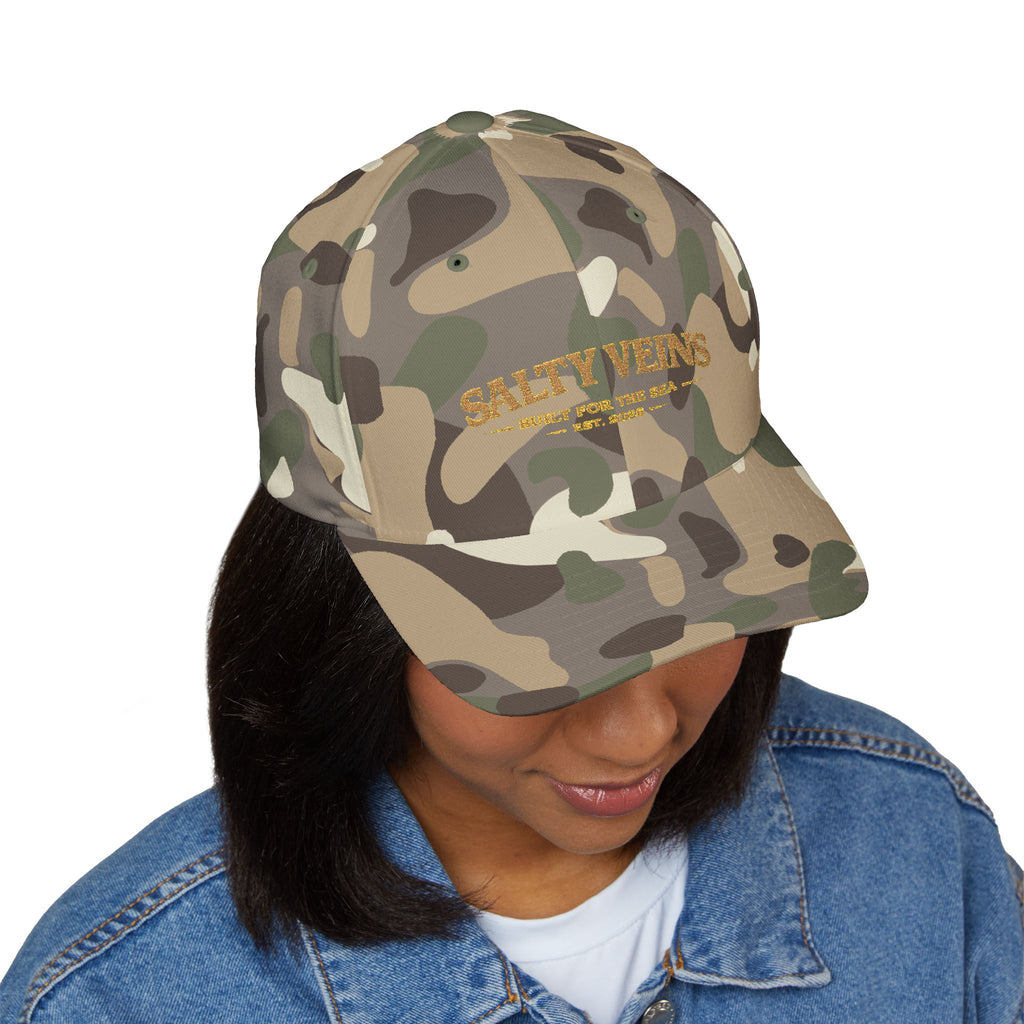 Casquette brodée Salty Veins — Chapeau fermé Beach Life