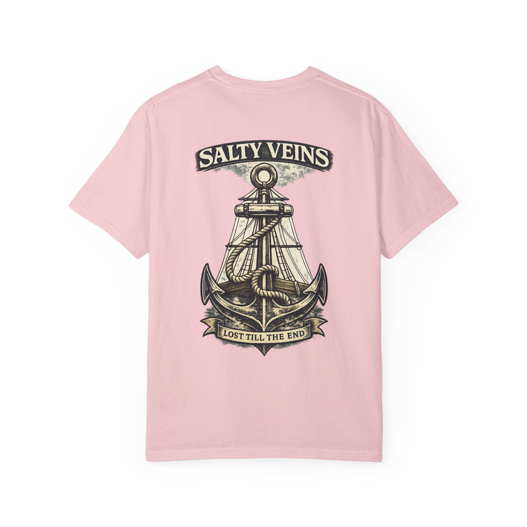 T-shirt graphique Salty Veins Anchor (Lost 'Til The End) — T-shirt col rond vintage nautique