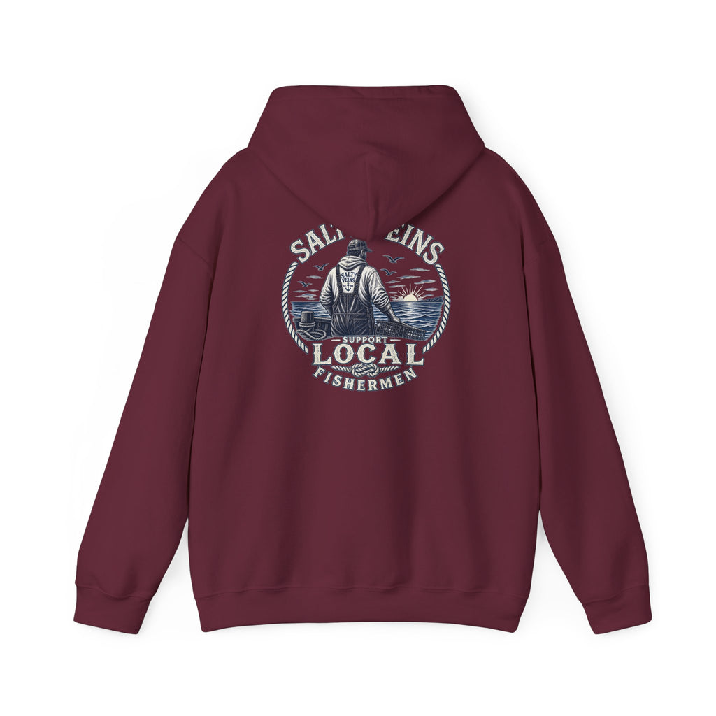 Salty Veins Support Local Fishermen Hoodie